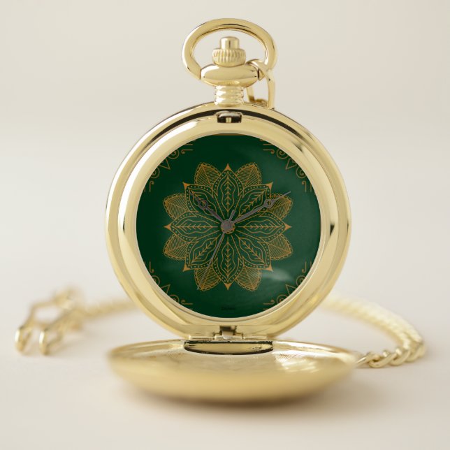 ”Imperial Green” Art Nouveau Pocket Watch (Inside)