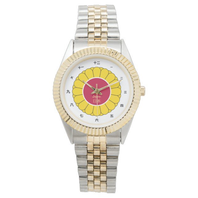 Imperial Japan Fashion & Japanese flag, Seal Kanji Watch (Front)