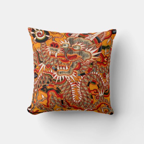 Imperial Ming Chinese Dragon Graphic Pillow