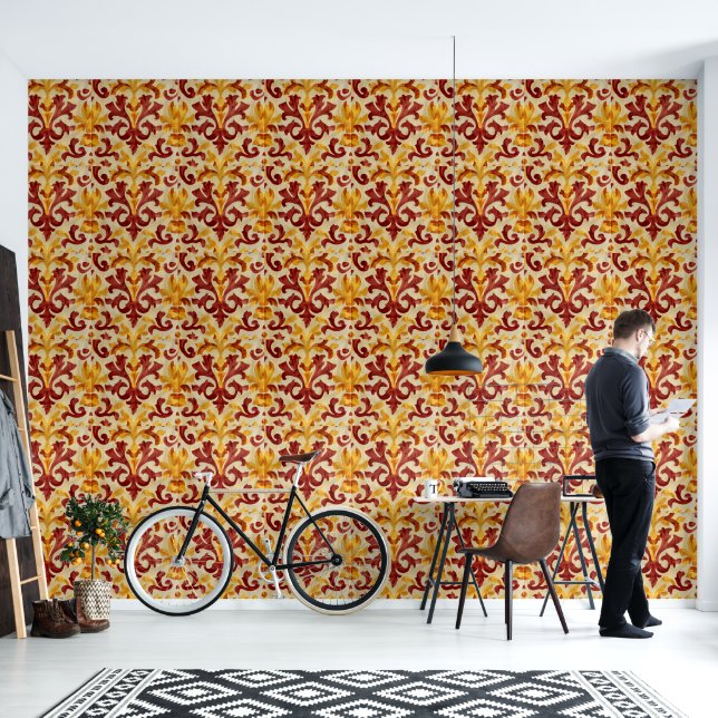 Imperial Pattern Wallpaper (Living Room)