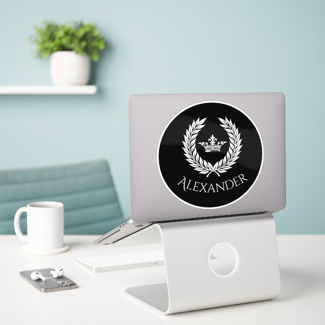 Imperial Personalized Sticker (Laptop On Desk)