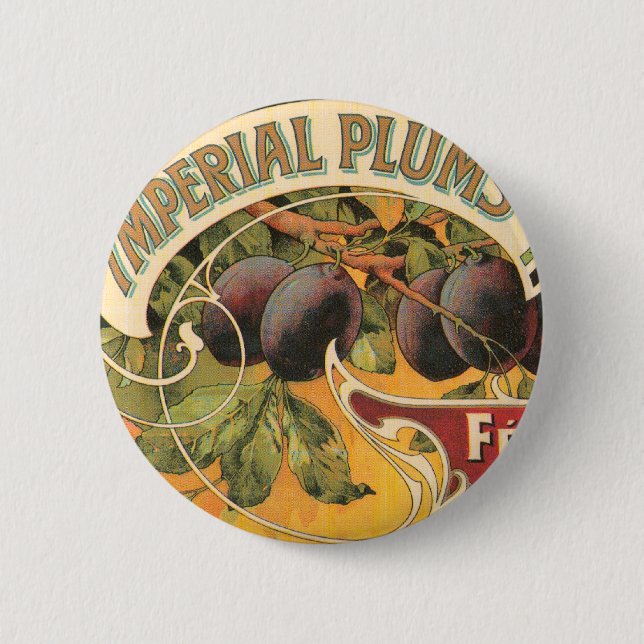 Imperial Plums Pinback Button (Front)