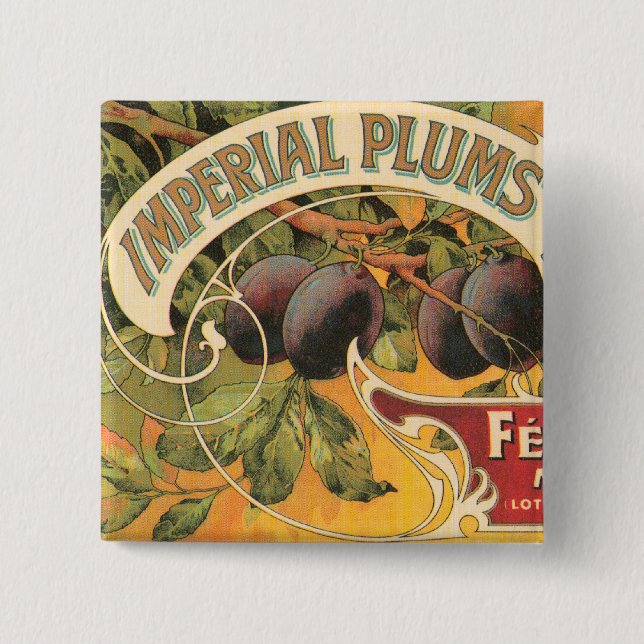 Imperial Plums Pinback Button (Front)