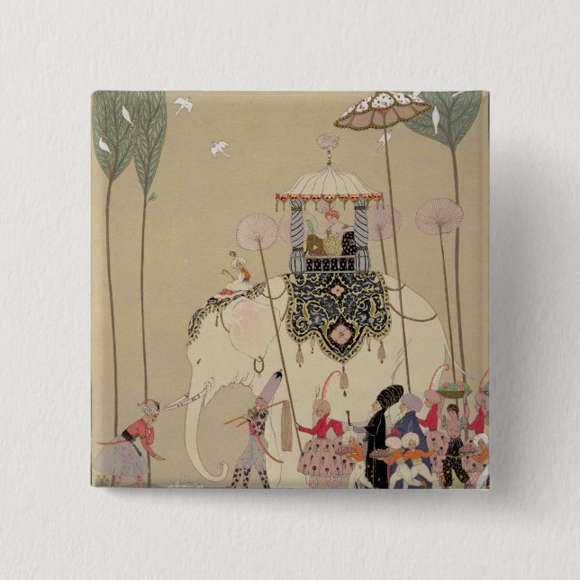 Imperial Procession (colour litho) Button (Front)