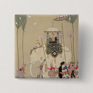 Imperial Procession (colour litho) Button
