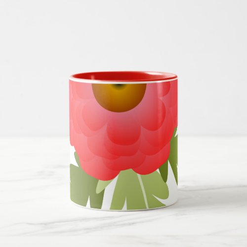 Imperial red Zinnia mug