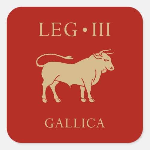 Imperial Roman Army _ Legio III Gallica Square Sticker