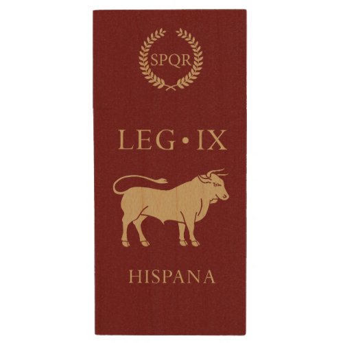 Imperial Roman Army _ Legio IX Hispana Wood Flash Drive