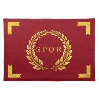 Imperial Roman SPQR Laurel Vexillum