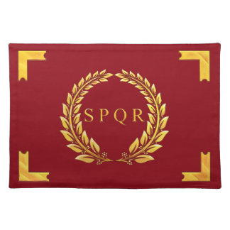 Imperial Roman SPQR Laurel Vexillum Cloth Placemat