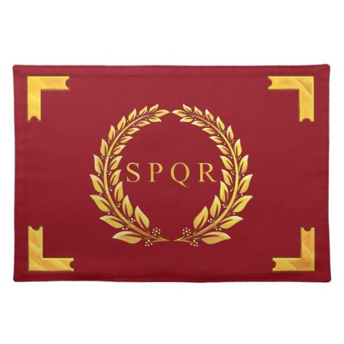 Imperial Roman SPQR Laurel Vexillum Cloth Placemat