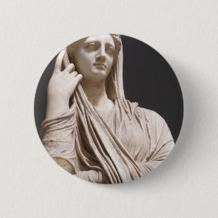 Imperial Roman women - statue Pinback Button
