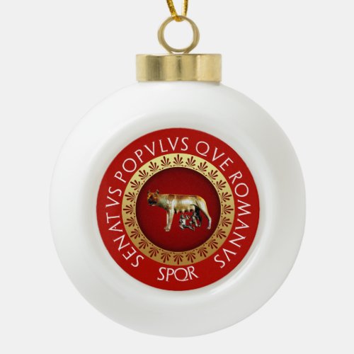 Imperial Rome Ceramic Ball Christmas Ornament