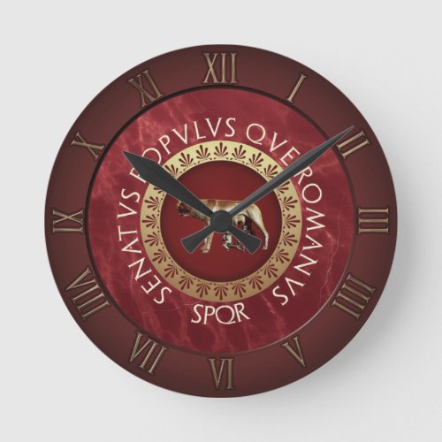 Imperial Rome Round Clock