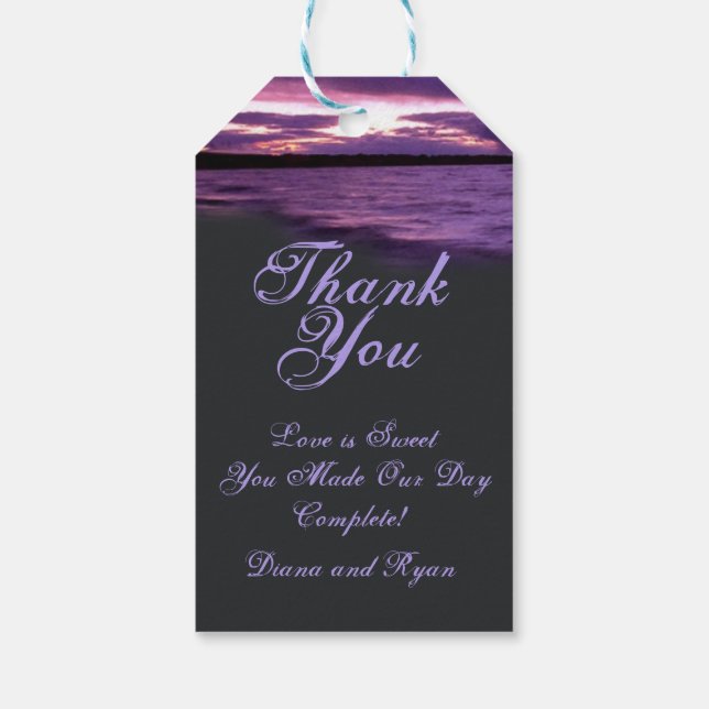 Imperial Sunset Thank You Tags (Back)