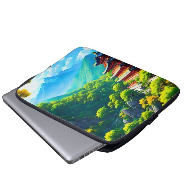 Imperial Tranquility: Nature's Embrace Laptop Sleeve (Front Bottom)