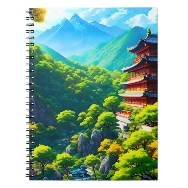 Imperial Tranquility: Nature's Embrace Notebook (Front)