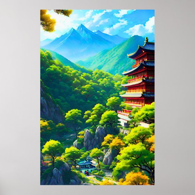 Imperial Tranquility: Nature's Embrace Poster (Front)