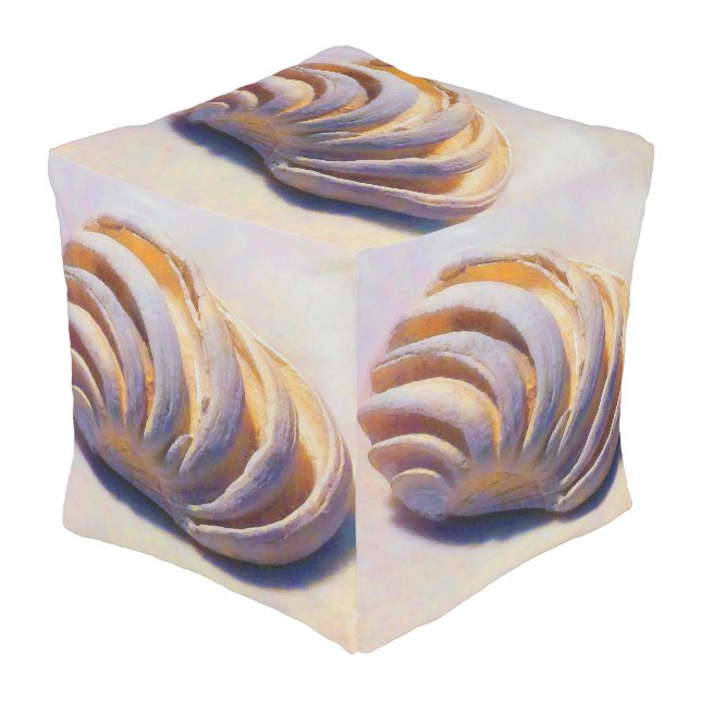 Imperial Venus Shell Outdoor Pouf (Angled Front)