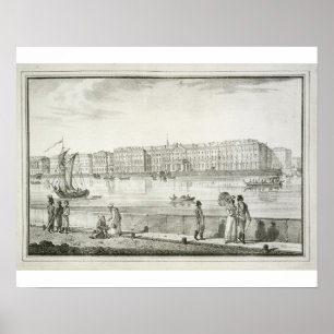Imperial Winter Palace, St. Petersburg (litho) Poster