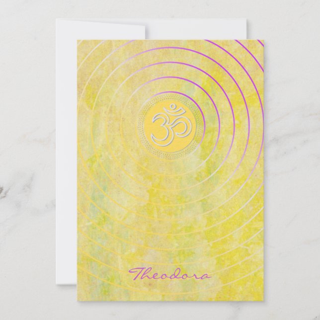 ”Imperial Yellow” AUM Holiday Card (Front)