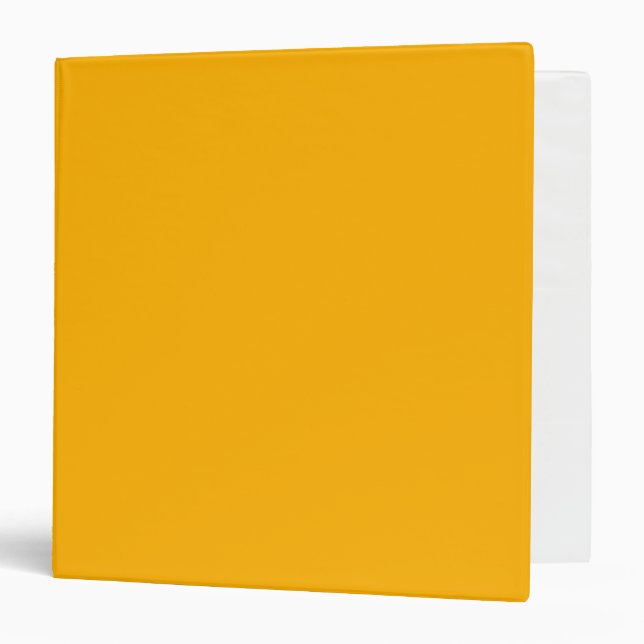 Imperial Yellow Solid Color  3 Ring Binder (Front/Inside)