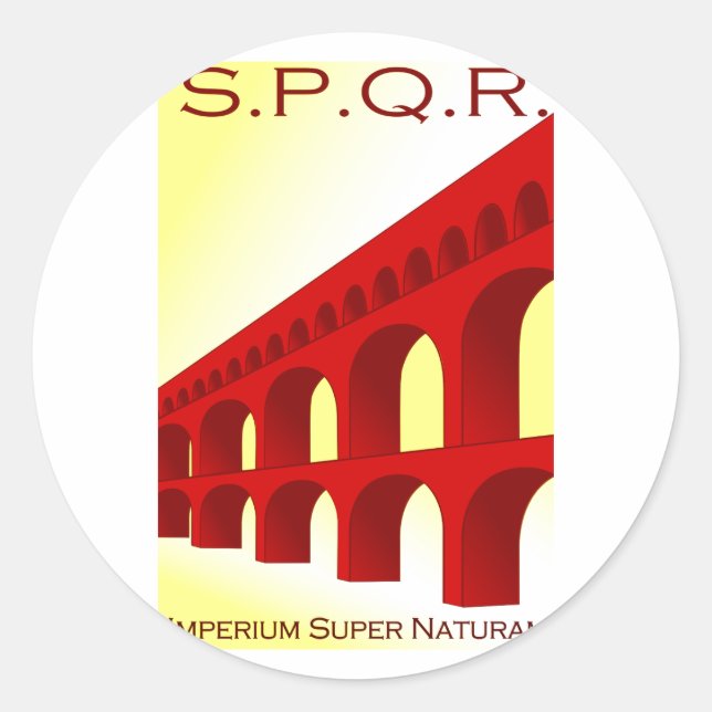 Imperium super naturam classic round sticker (Front)