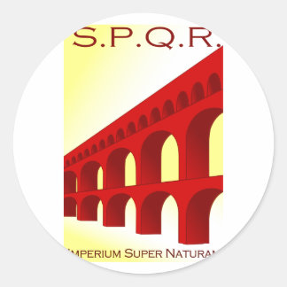 Imperium super naturam classic round sticker