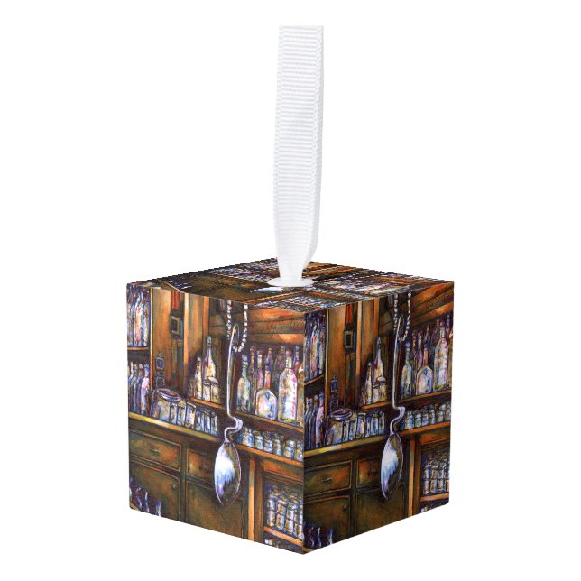 Implicitly Understood Cube Ornament (Front Angled)