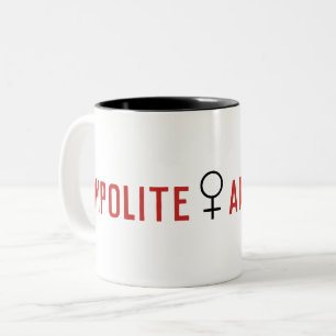 Impolite Arrogant Woman Female Symbol Two-Tone Coffee Mug