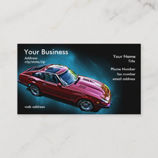 Customizable Import - Z Car Business Card Template