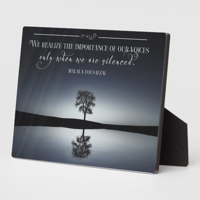 Importance Of Our Voices Plaque (Side)