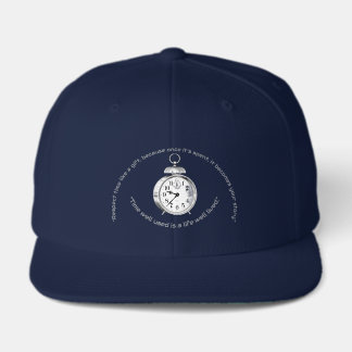 Importance of time quote design hat