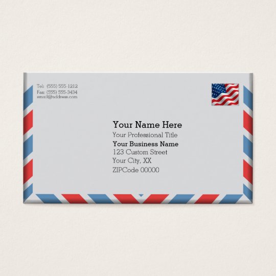 Important Air Mail Envelope Business Card | Zazzle