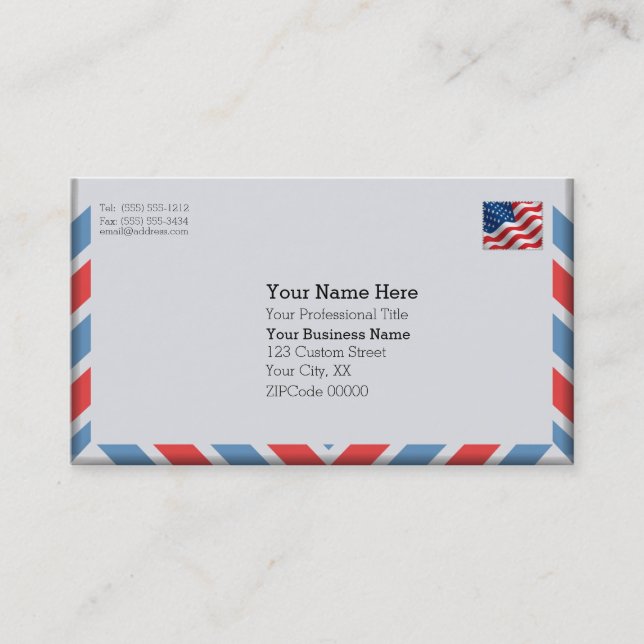 Important Air Mail Envelope Business Card (Front)