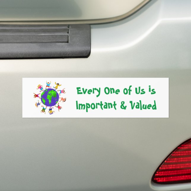 Important and Valued Children Bumper Sticker (On Car)