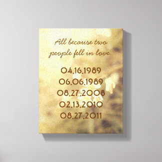 Important Dates Canvas Print