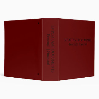 Important Document Binder Everything family needs