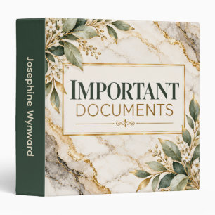 Important Documents 3 Ring Binder