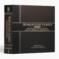 Important Documents | Legal | Medical 3 Ring Binder