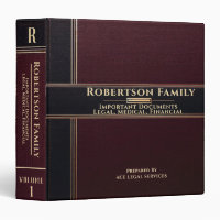 Important Documents | Legal | Medical 3 Ring Binder