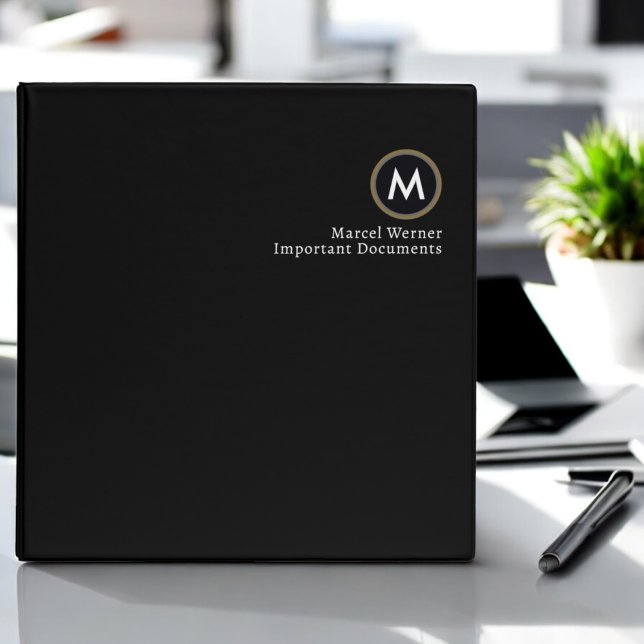 Important Documents Office Organizer BLACK 3 Ring Binder (Creator Uploaded)