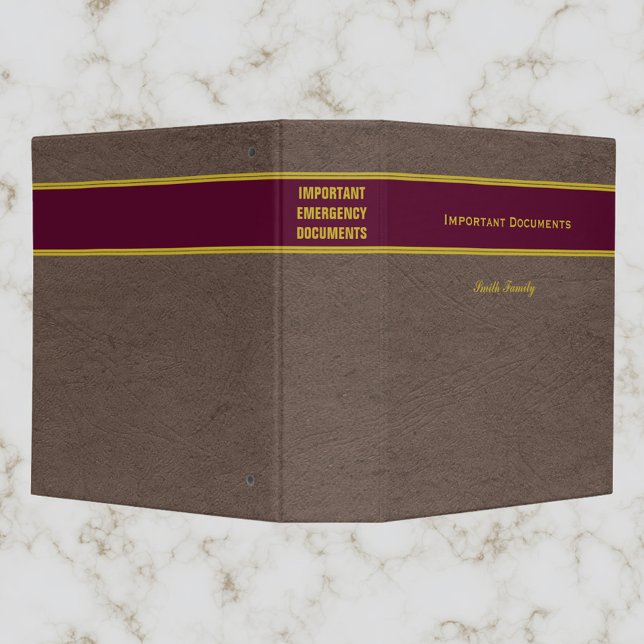 Important Emergency Documents Custom Name binder (Creator Uploaded)