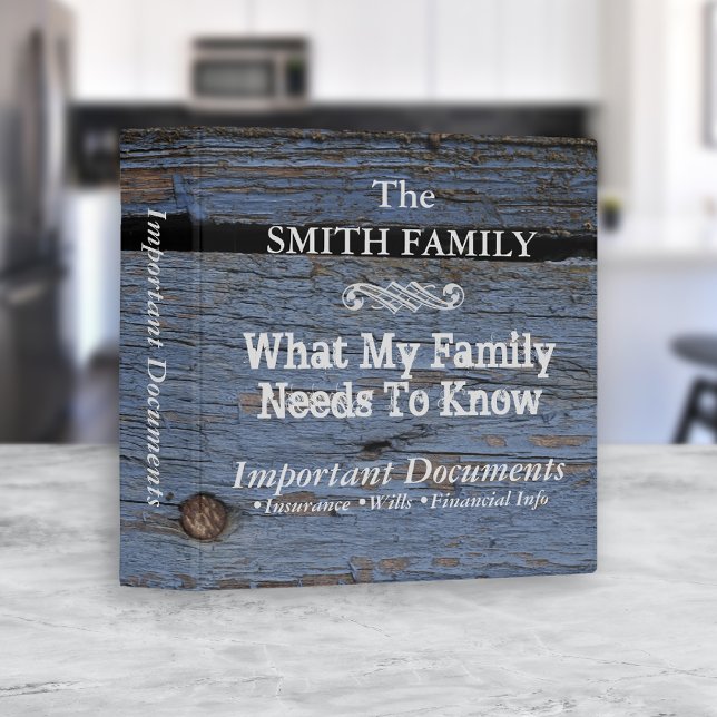 Important Family Documents•Custom 3 Ring Binder (Creator Uploaded)