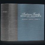 Important Family Documents Estate Planning Binder<br><div class="desc">A classy navy blue and grey estate planning binder to store your important family documents. Designed for you by Blackberry Boulevard.</div>