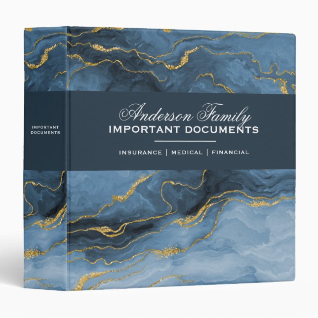 Important Family Documents Estate Planning Binder (Front/Spine)