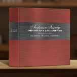 Important Family Documents Estate Planning Binder<br><div class="desc">A classy red estate planning binder to store your important family documents. Designed for you by Blackberry Boulevard.</div>