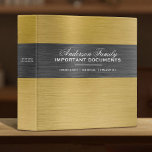 Important Family Documents Estate Planning Binder<br><div class="desc">A classy gold estate planning binder to store your important family documents. Designed for you by Blackberry Boulevard.</div>