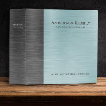 Important Family Documents Estate Planning Binder<br><div class="desc">A classy blue and grey estate planning binder to store your important family documents. Designed for you by Blackberry Boulevard.</div>