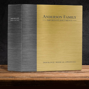 Important Family Documents Estate Planning Binder